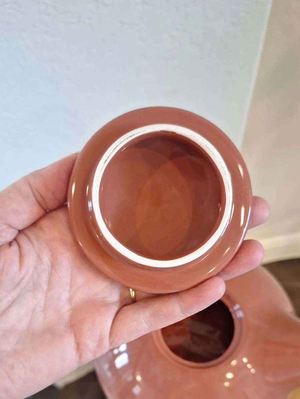 Vintage Post Modern Claudia Shuride Teapot Burnt Orange / Red